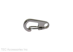 Carabiner Snap Hook Spring Black Steel 1/4 Clip Keychain Ships From USA  Quick